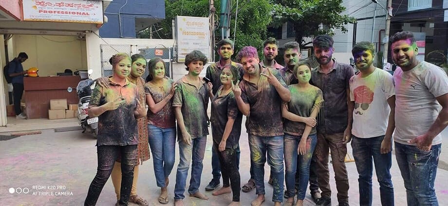 Minebrat Holi celebration